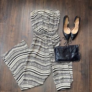 NWOT Lavender Brown Sexy Wide Leg Jumpsuit